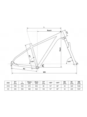 MTB kolo KELLYS Spider X40 XXS 26 STEEL BLUE