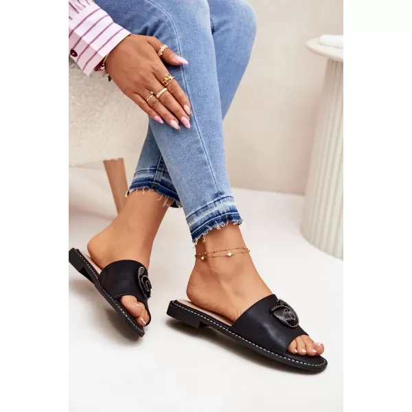  Dámské pantofle S.BARSKI KV51-007 BLACK 