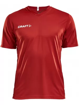 Pánské sportovní tričko s výstřihem do V CRAFT TW Squad Go Jersey Solid M JASNĚ ČERVENÁ