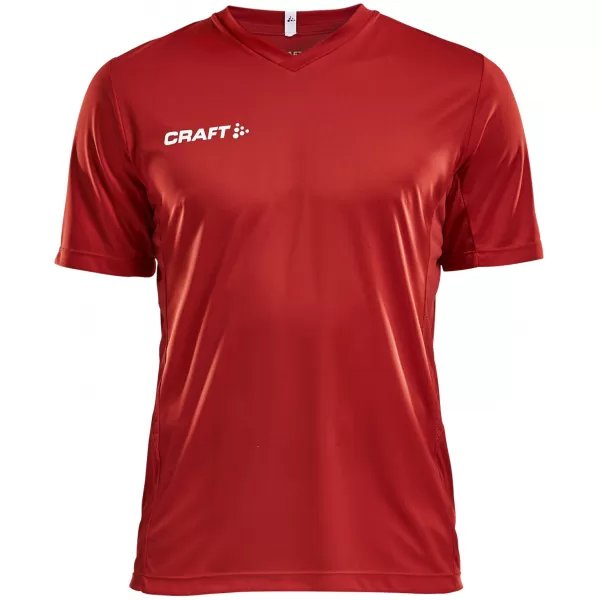  Pánské sportovní tričko s výstřihem do V CRAFT TW Squad Go Jersey Solid M JASNĚ ČERVENÁ 