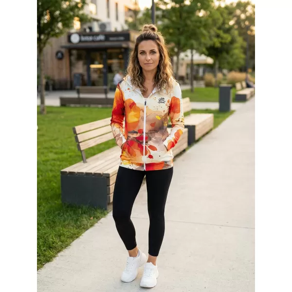  Dámská mikina na zip premium ALTISPORT VOJ/ALW127MI02 ORANŽOVÁ 