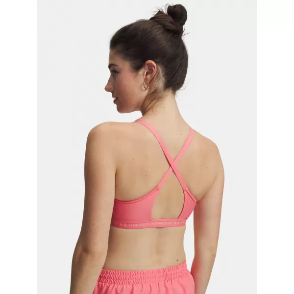 Dámská podprsenka UNDER ARMOUR CROSSBACK LOW BRA 1386424-600 RŮŽOVÁ 