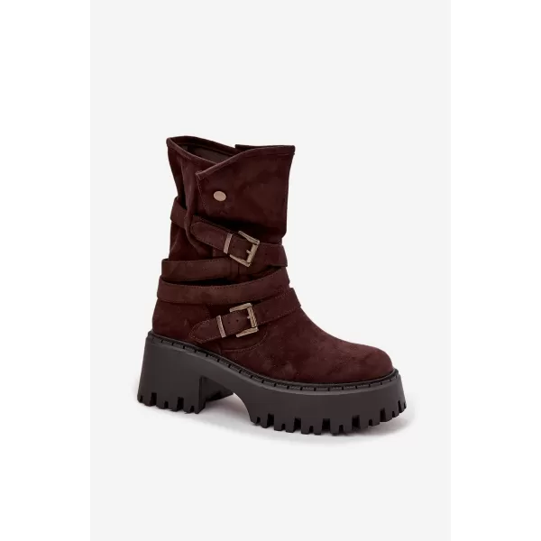  Dámské boty na podpatku BOTO NERELISA 40379 BROWN 
