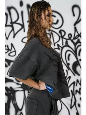 Dámské oversized triko NEBBIA x Sexsdreams 814 BLACK