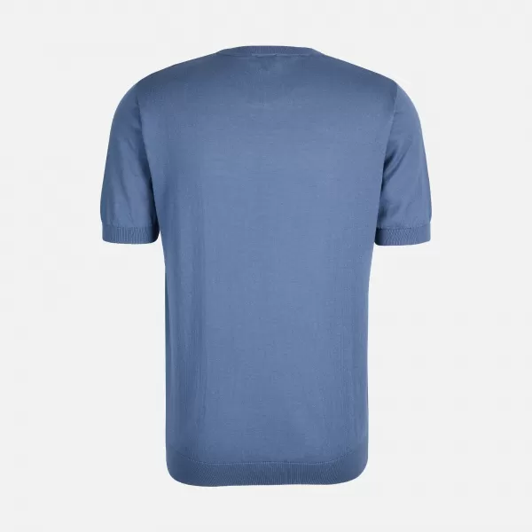  Pánské triko GEOX KNIT G012315 MODRÁ 