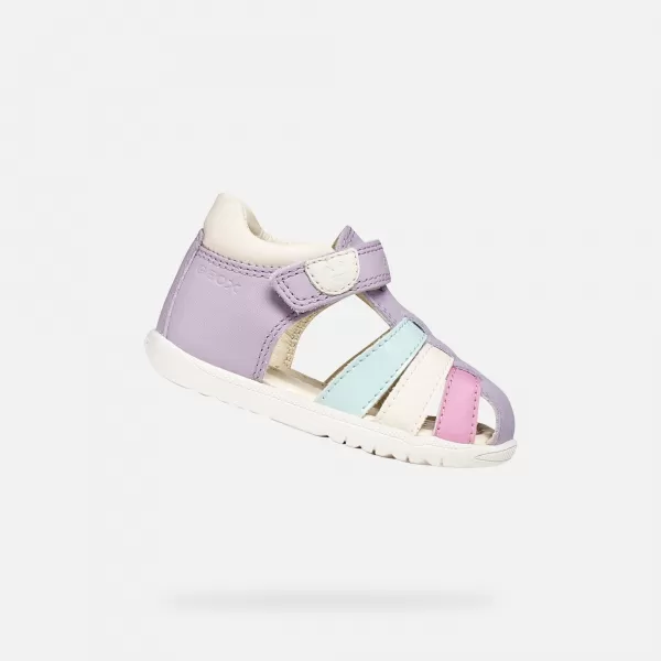  Dívčí sandály GEOX SANDAL MACCHIA B254WB08502C8888 FIALOVÁ 