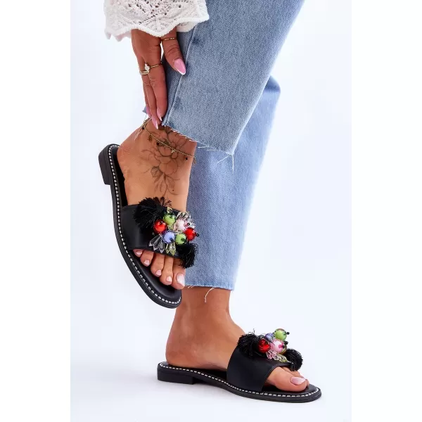  Dámské pantofle S.BARSKI KV-2775-47 BLACK 