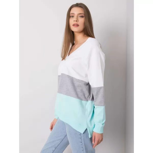  Dámská mikina RUE PARIS RV-BL-5972.07 WHITE-GRAY 