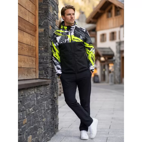  Pánská softshellová bunda premium ALTISPORT VOJ/ALM039JACK01 ČERNOŽLUTÁ 