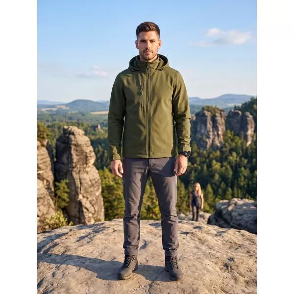  Pánská softshellová bunda ALTISPORT NoPrint NP/ALM845 MILITARY 