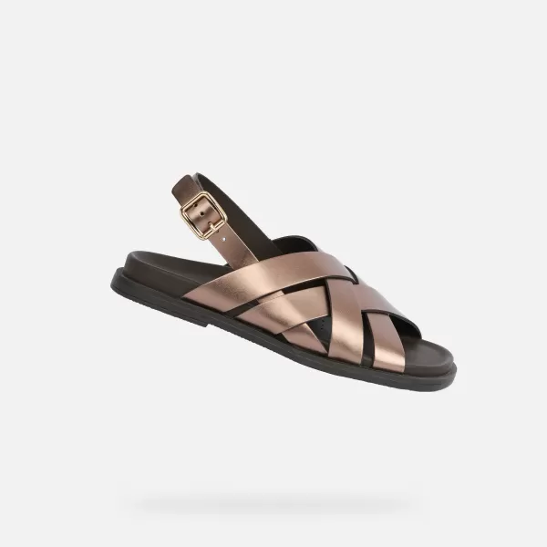  Dámské sandály GEOX ADELASH G012818 HNĚDÁ 