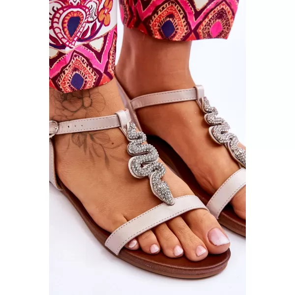 Dámské sandály S.BARSKI KV-5541-42 BEIGE 