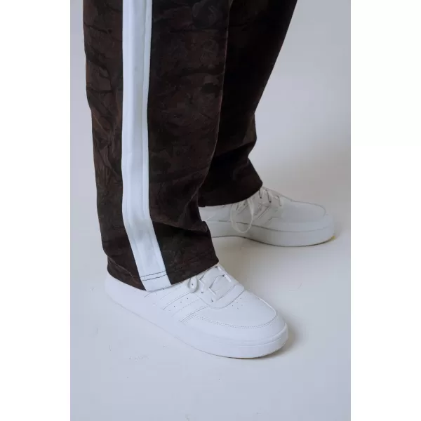  NEBBIA Relaxed fit tepláky POWER 904 DARK BROWN CAMO 