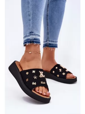 Dámské pantofle VINCEZA 66741 BLACK
