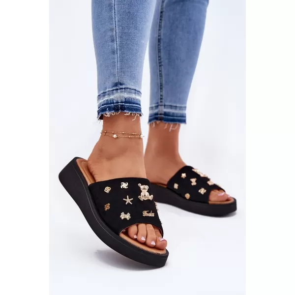  Dámské pantofle VINCEZA 66741 BLACK 