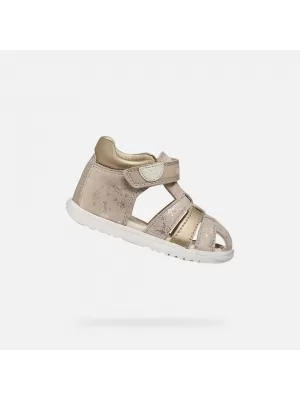 Dívky první kroky GEOX SANDAL MACCHIA B254WB007NFC8560 BÉŽOVÁ