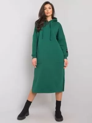 Dámské šaty RUE PARIS RV-SK-7359.25X DARK GREEN