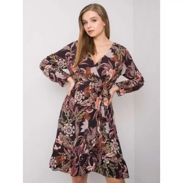  Dámské šaty OCH BELLA TW-SK-BI-H2515.38X BLACK AND BEIGE 