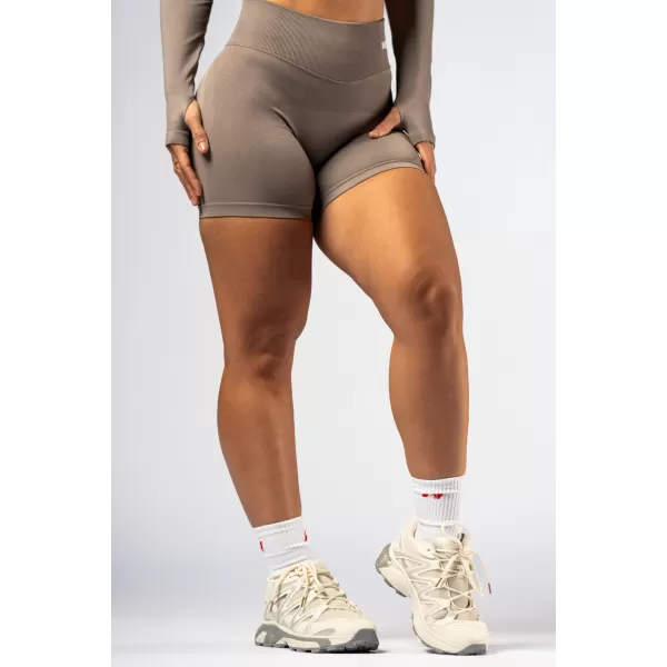  NEBBIA High-waist push-up šortky POWER 893 LIGHT BROWN ASH 