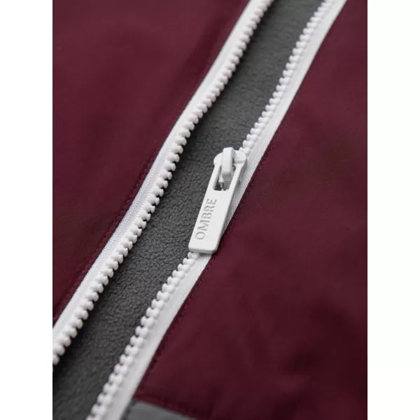  Pánská bunda OMBRE OM-JANP-0242 BURGUNDY-GRAY 