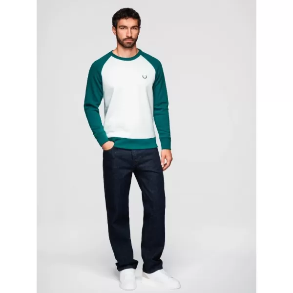  Pánská mikina OMBRE OM-SSNZ-0239 CREAM AND DARK GREEN 