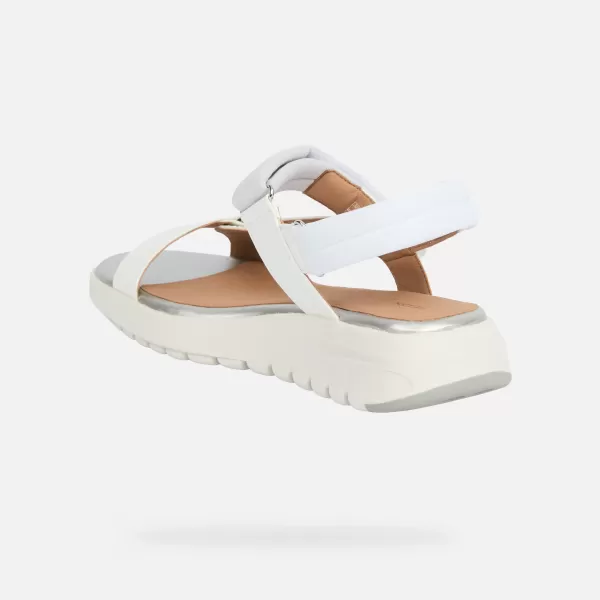  Dámské sandály GEOX FLEXTRIDE S G013067 BÍLÁ 