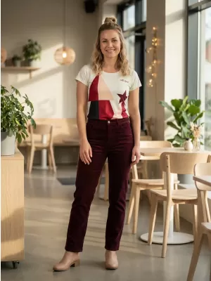 Dámské vánoční triko premium ALTISPORT VOJ/ALWVN11TR06 KRÉMOVÁ