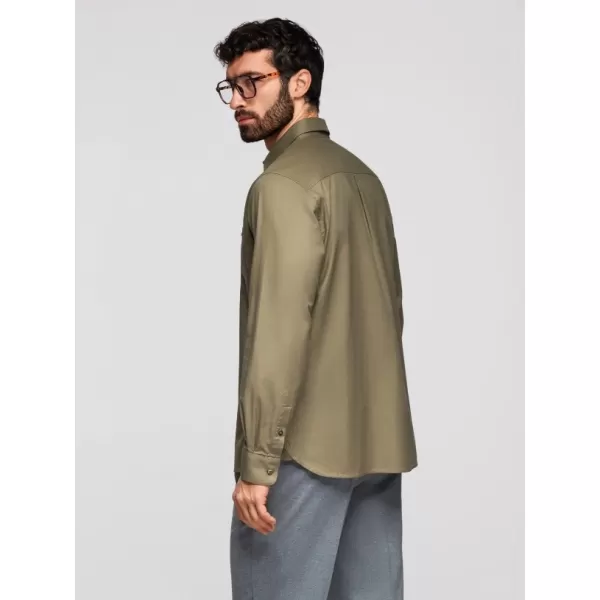 Pánská košile OMBRE K695 OLIVE 