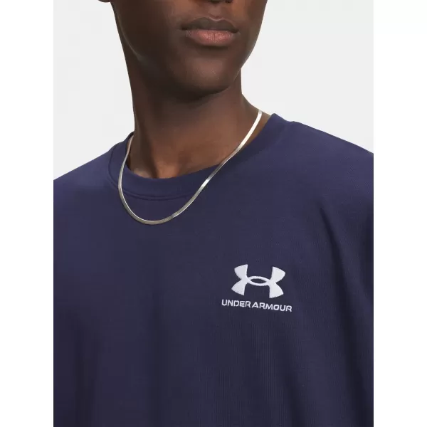  Pánské triko UNDER ARMOUR UA M LOGO EMB HEAVYWEIGHT SS 1373997-411 MODRÁ 