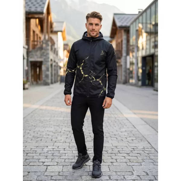  Pánská softshellová bunda premium ALTISPORT VOJ/ALM129JACK01 ČERNÁ/MILITARY 
