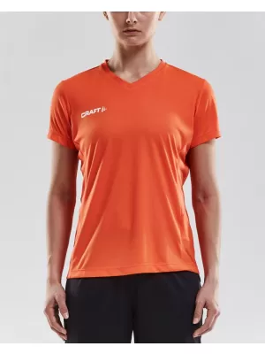 Dámské sportovní tričko s výstřihem do V CRAFT TW Squad Go Jersey Solid W KOKTEJLOVÁ