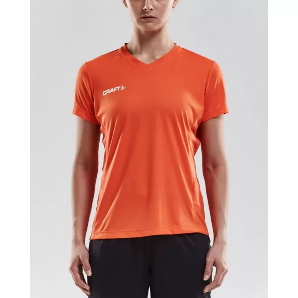  Dámské sportovní tričko s výstřihem do V CRAFT TW Squad Go Jersey Solid W KOKTEJLOVÁ 