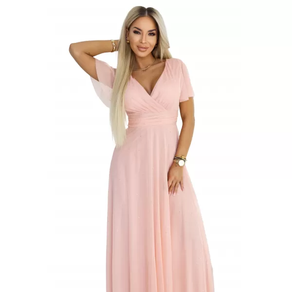  Dámské šaty NUMOCO 635-7 BROSKVOVÁ 