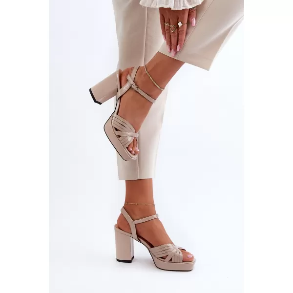 Dámské sandály D&A MR38-668 BEIGE 