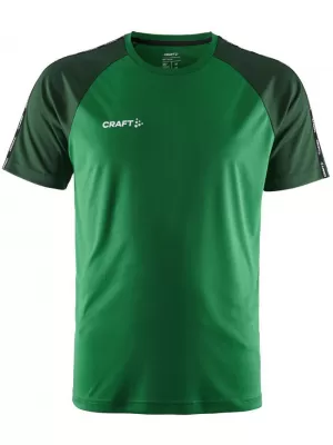 Pánské kontrastní sportovní tričko CRAFT TW Squad Go Contrast Jersey M TÝMOVĚ ZELENÁ/ZELENÁ