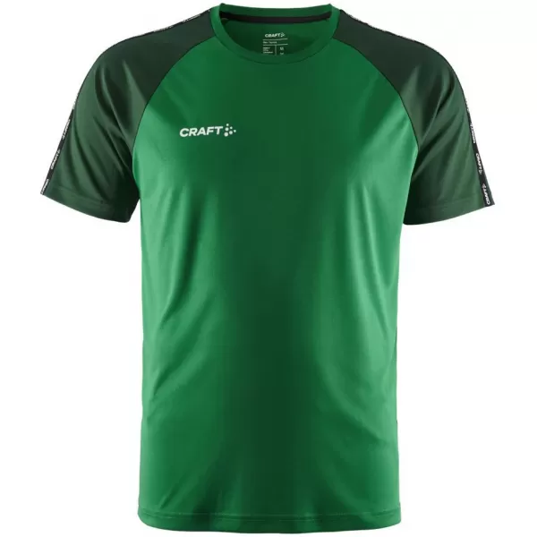  Pánské kontrastní sportovní tričko CRAFT TW Squad Go Contrast Jersey M TÝMOVĚ ZELENÁ/ZELENÁ 