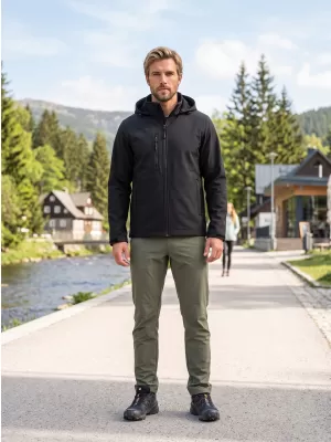 Pánská softshellová bunda ALTISPORT NoPrint NP/ALM845 ČERNÁ