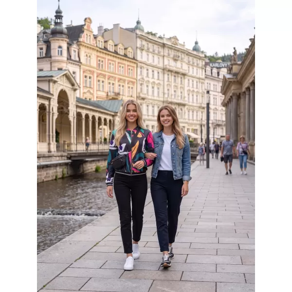  Dámská bunda ALTISPORT HADARIT ČERNÁ VZOR 