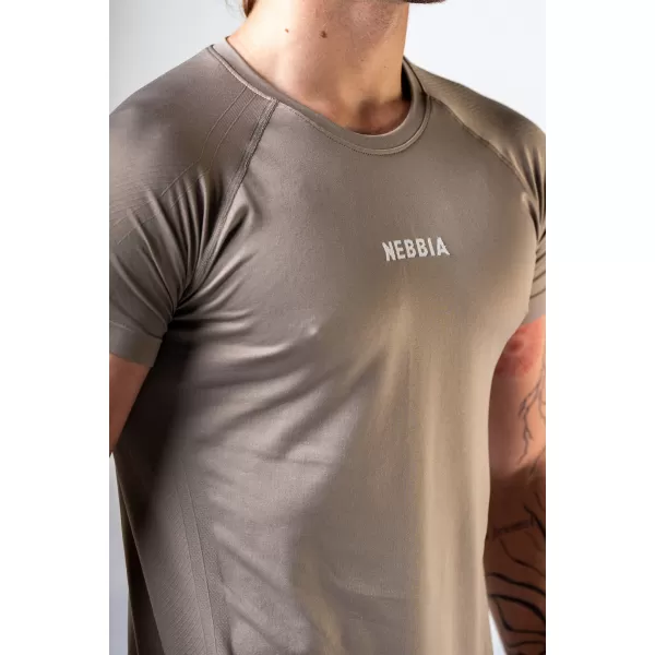  NEBBIA Seamless tričko s krátkým rukávem POWER 900 LIGHT BROWN ASH 