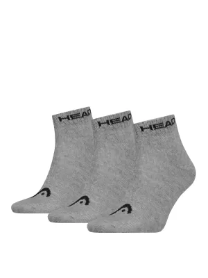 Ponožky HEAD ELEMENTS ALL SPORTS QUARTER 3P 701229010 GREY MELANGE
