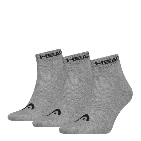  Ponožky HEAD ELEMENTS ALL SPORTS QUARTER 3P 701229010 GREY MELANGE 