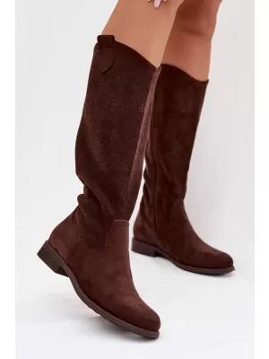 Dámské kozačky S.BARSKI HY61-8022 BROWN
