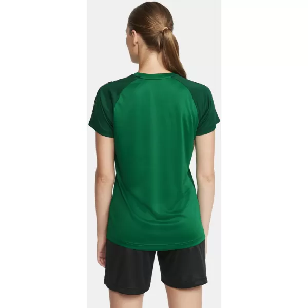  Dámské kontrastní sportovní tričko CRAFT TW Squad Go Contrast Jersey W TÝMOVĚ ZELENÁ/ZELENÁ 