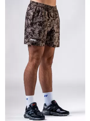 NEBBIA Tréninkové šortky POWER 902 LIGHT BROWN CAMO
