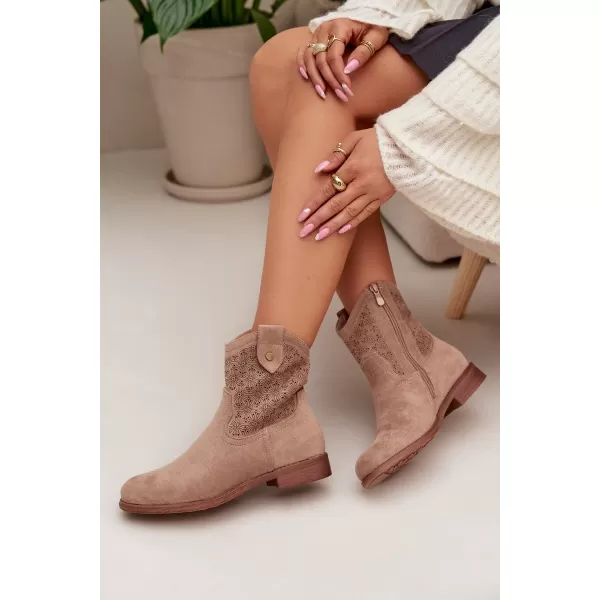 Dámské boty S.BARSKI HY61-8025 BEIGE 