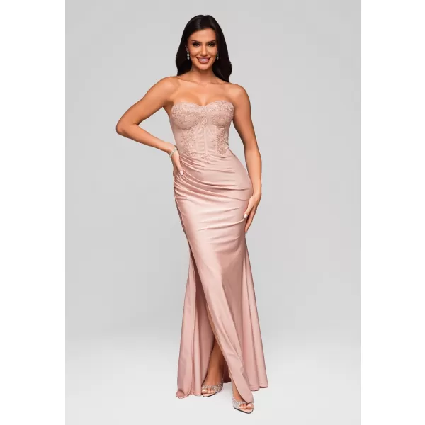  Dámské šaty LARICA LA-OM-DLR186 PINK 