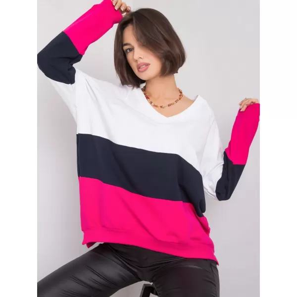 Dámská mikina RUE PARIS RV-BL-5972.07 WHITE-PINK 