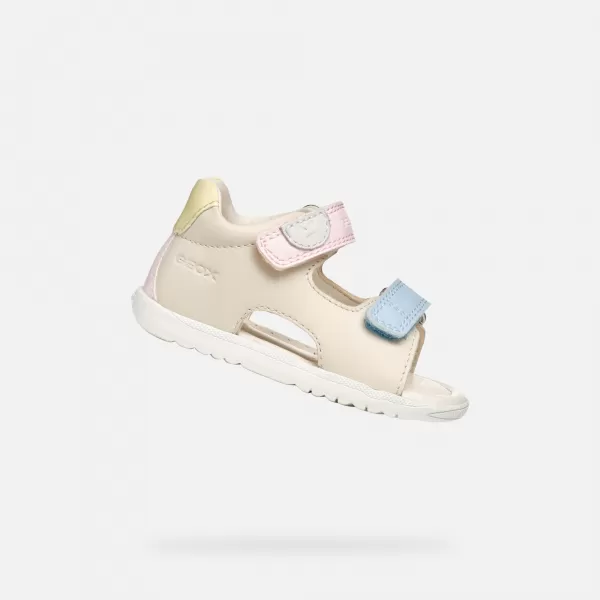  Dívčí sandály GEOX SANDAL MACCHIA B254WA08502C1M2M BÉŽOVÁ 