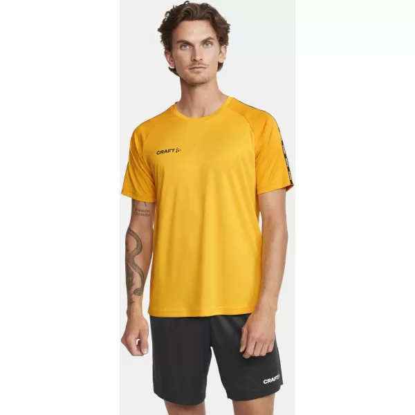  Pánské kontrastní sportovní tričko CRAFT TW Squad Go Contrast Jersey M ŠVÉDSKÁ ŽLUTÁ/ZLATÁ 