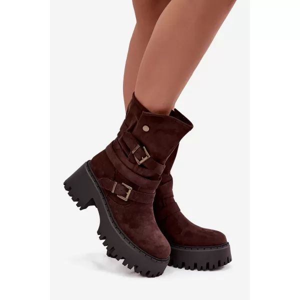  Dámské boty na podpatku BOTO NERELISA 40379 BROWN 
